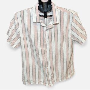 Eighth Avenue Men's Striped Casual Button Down Shirt